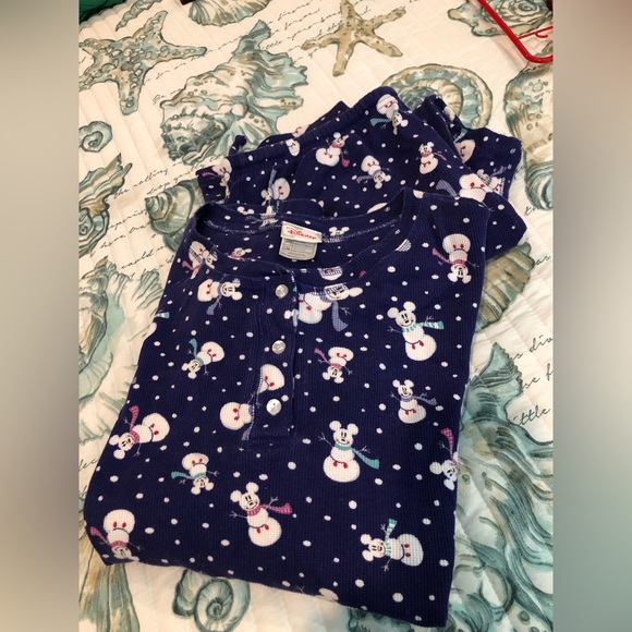 Disney PJ’s Waffle Weave Top and Long Pants - Picture 3 of 7